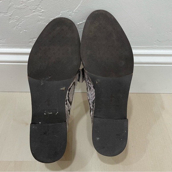 Antonio Melani Women's 8 Darleane Snake Print Leather Knotted Bow Loafers - Picture 9 of 12